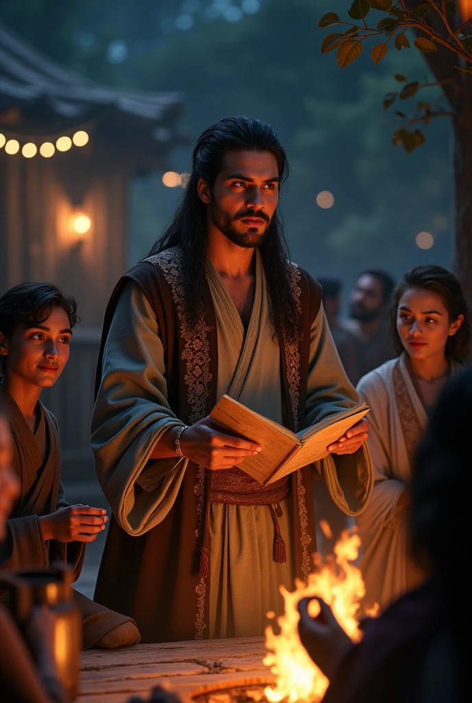 a person telling a story

