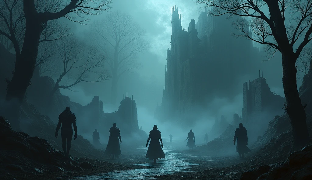 create a board for a shadows and mist themed card game