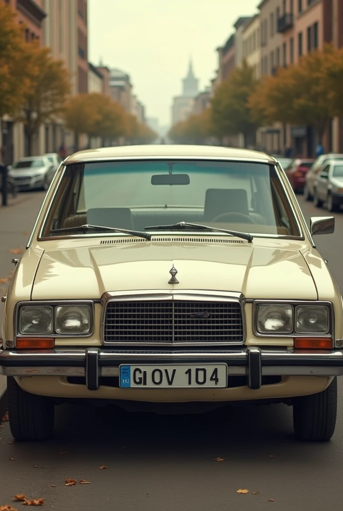 Ford Zephyr color crema de 1980 viejo