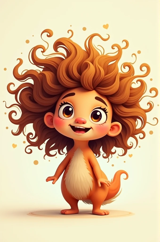 Animated curly without background