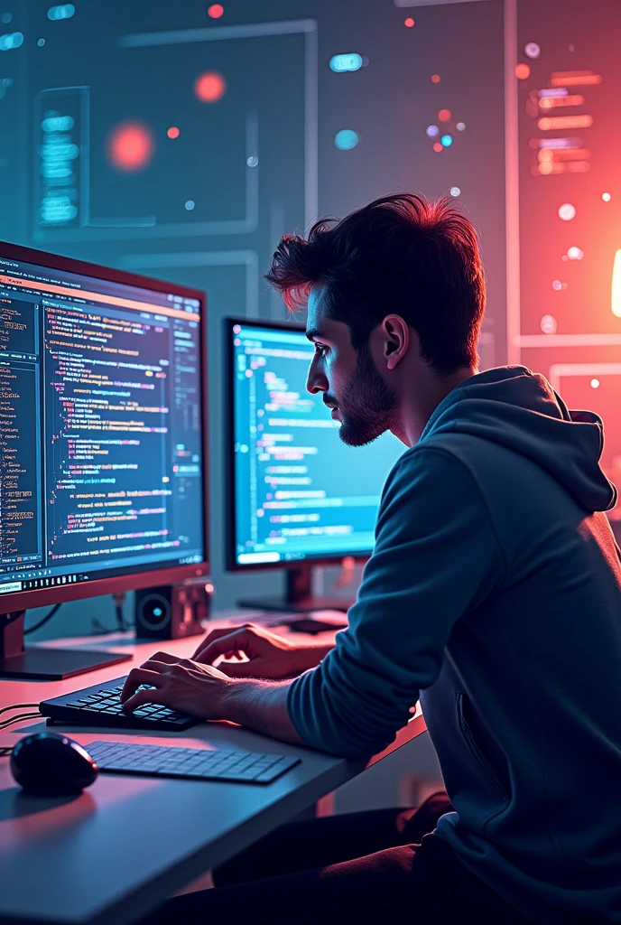 I want an image that is dedicated to creating a website with Word pre-written in Spanish