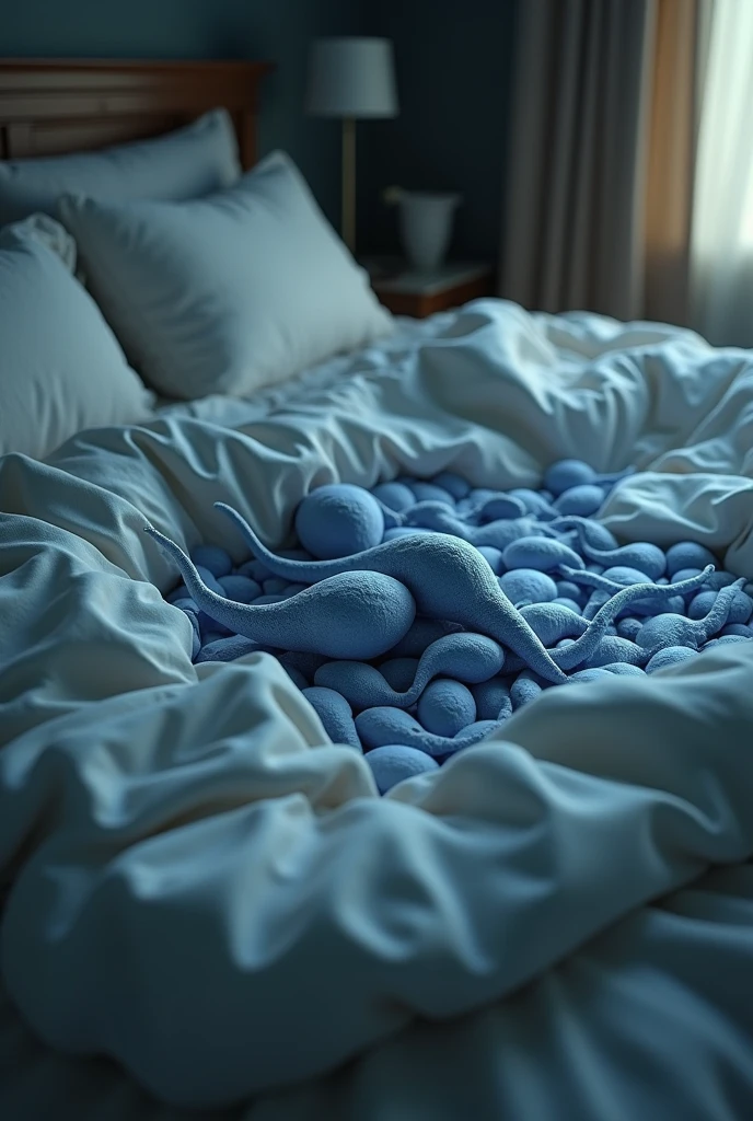 Men's sperm is in bed.