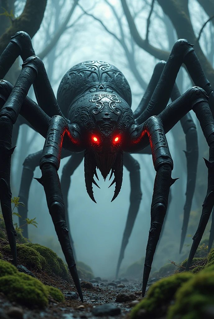 Spiderman spider with Nodic runes