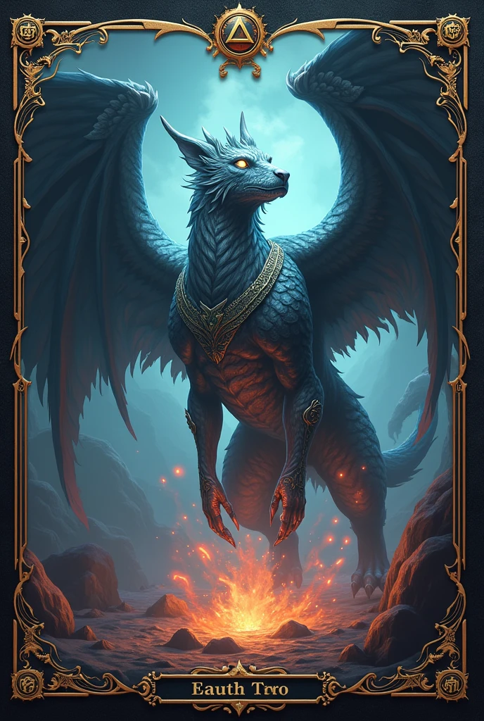 Cardgame template based on poker with a creature in The art