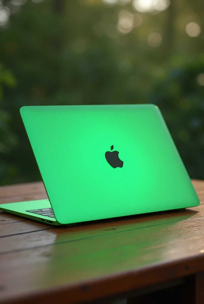 MacBook of green color with a flutter developer pakistani