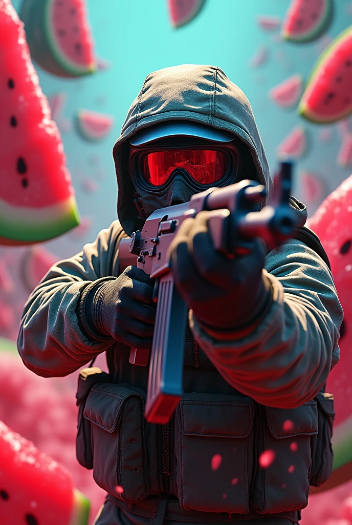 Playing cs2 with ak47 from Watermelon 