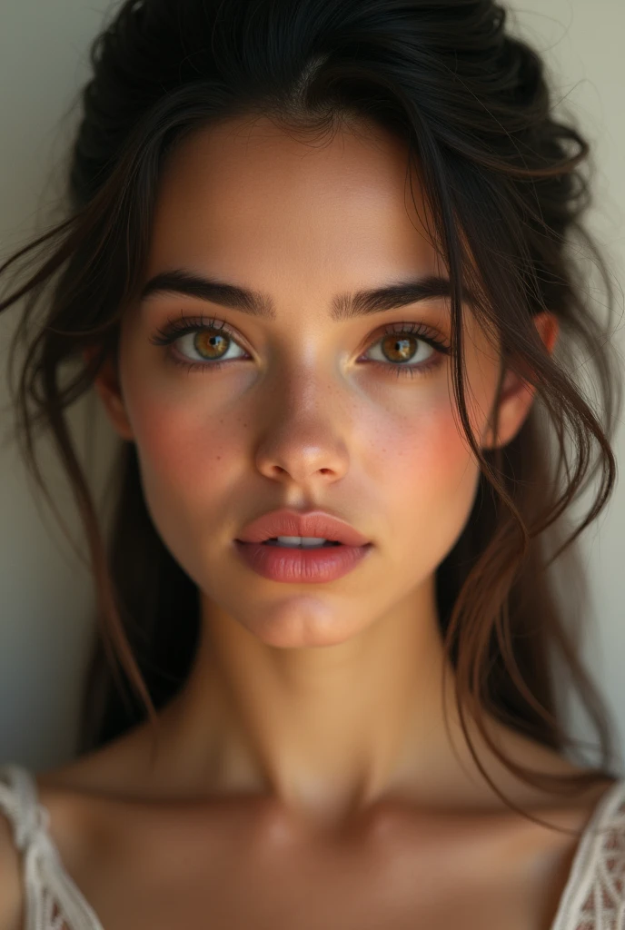 young female, Spanish and Egyptian, pretty face,