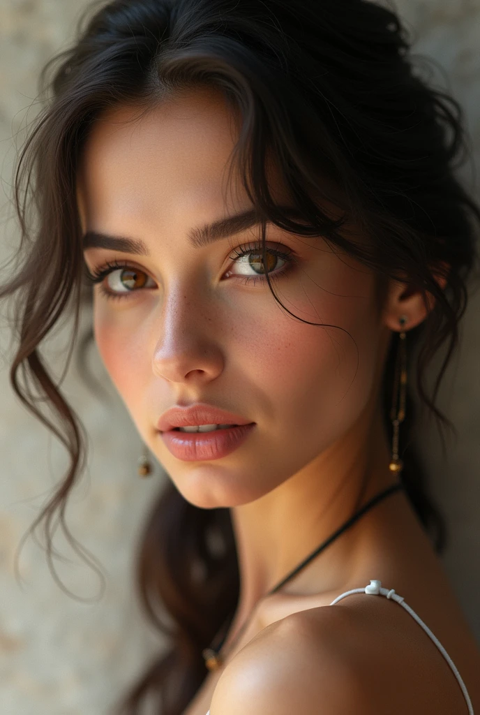 young female, Spanish and Egyptian, pretty face,