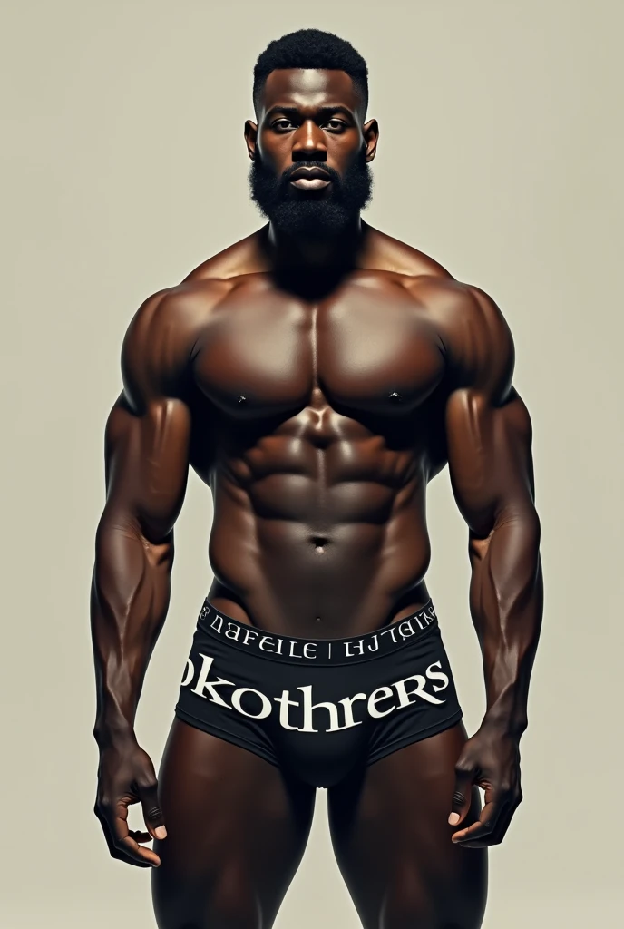 Homem negro de cueca escrito Black brothers 
