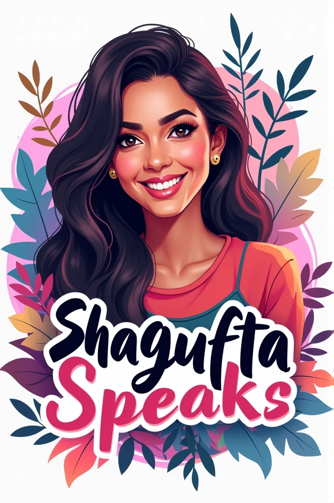 Create a logo of shagufta speaks channel