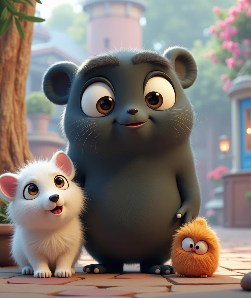 Realistic , pixar style