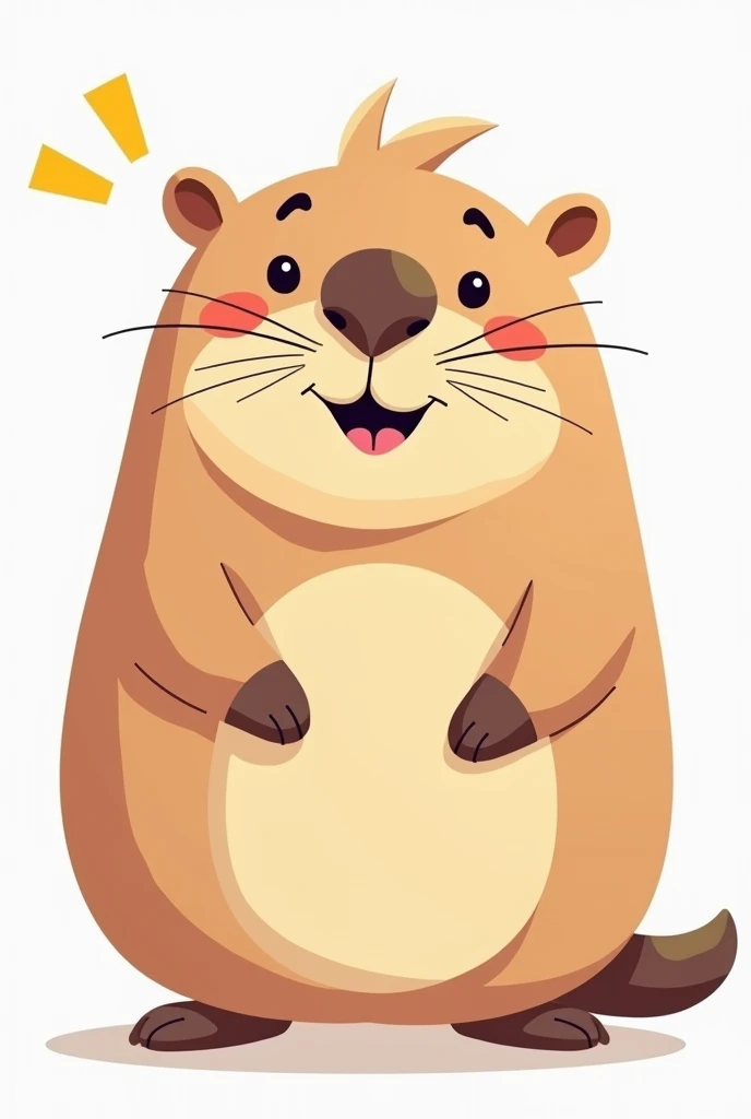a happy capybara written in Portuguese “sextou com a xomanita” with a transparent background for me to use as a filter on Instagram 