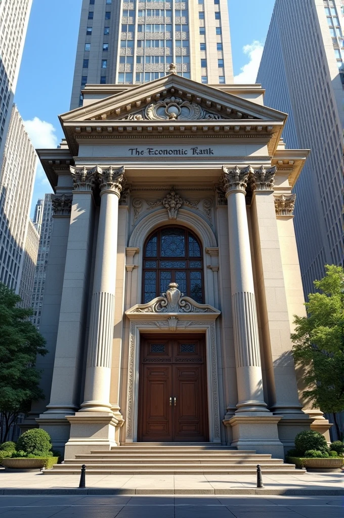 A building with the name of the economic bank 