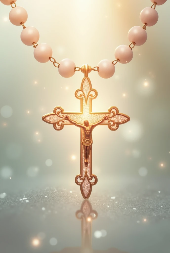 Logo for a handmade rosary shop, use light tones to show a strong personality