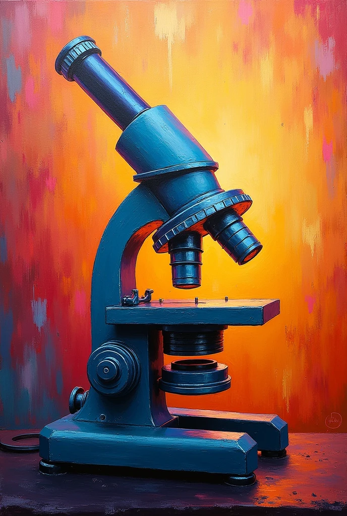 In acrylic, make a recognition of gratitude in the form of a microscope