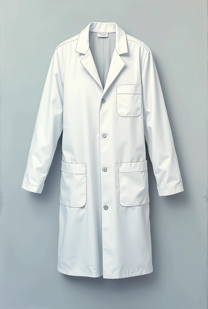 In acrylic make a recognition in the form of a clinical laboratory coat