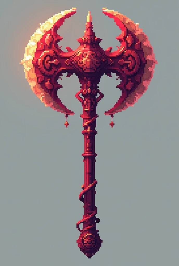 Cree moi une image en 16×16 pixel
Dune pioche rouge tres joli et complexe meme si on dois seloigner dune pioche realiste la dimention de limage dois etre en 16 fois 16 pixel