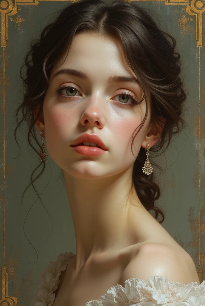 antique hand painted, beautiful face