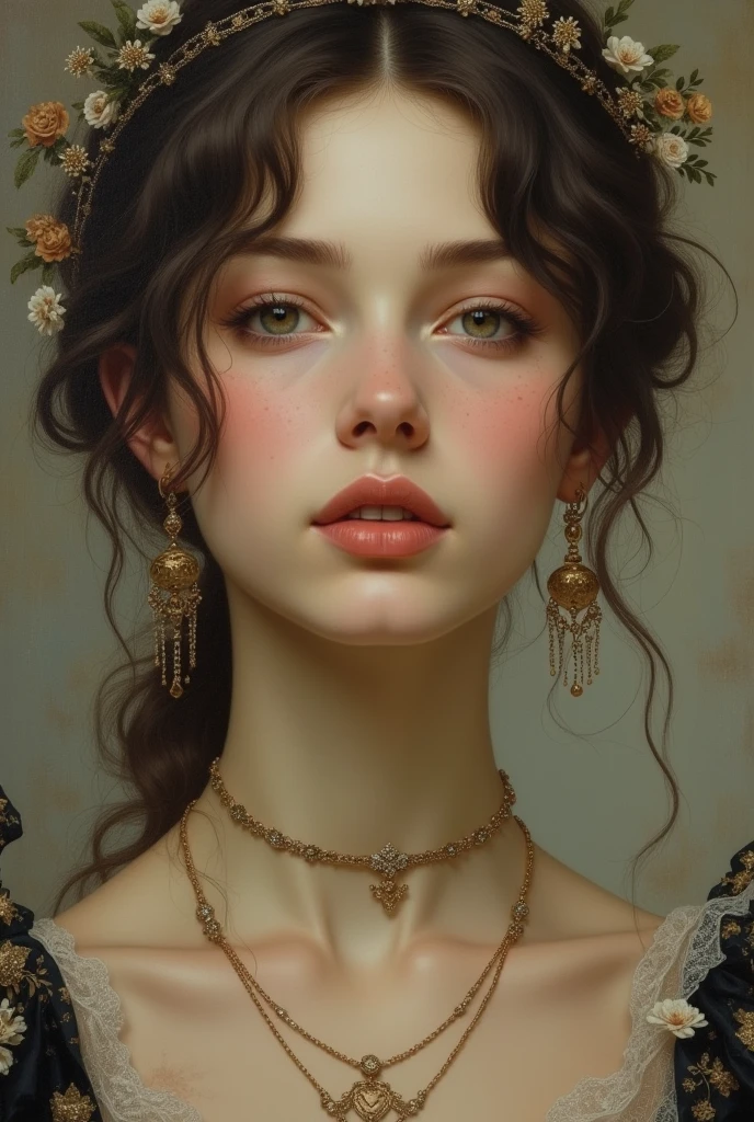 antique hand painted, beautiful face