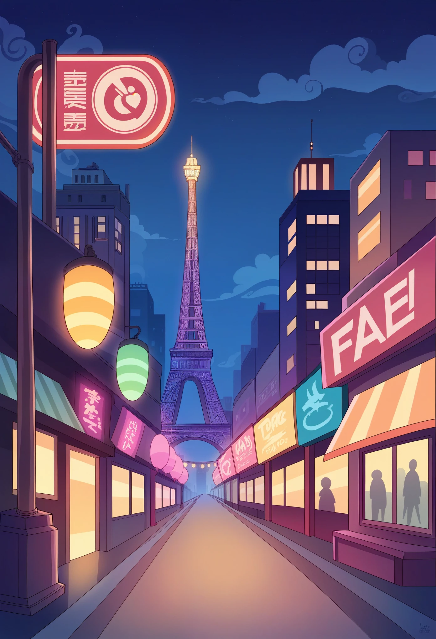 
**album cover:**

- **Title:** "City Lights and Daydreams"
- **main image:** A vibrant composition of nocturnal cities and urban sunrises. The image may have a skyline of several famous cities mixed together, with twinkling lights and a sense of movement.
  
- **colors:** Dark blue tones, roxo e rosa, to capture the nighttime feeling and dreams.

- **Elementos visuais:** 
  - **In Love:** A pair of silhouettes in a neon-lit alley.
  - **Welcome to London:** The iconic Tower of London and Big Ben in the background.
  - **Midnight Stroll:** A cobblestone street with soft lighting.
  - **Paris at Dawn:** The Eiffel Tower at dawn, with a soft touch of pink and orange.
  - **Lost in the City:** A city map drawn with lines of lights.
  - **Postcards from New York:** Floating postcards with images of New York.
  - **Cafe in Vienna:** A charming cafe with a small outdoor table.
  - **Subway Heartbeat:** A subway in motion, with a heart rate graph.
  - **Last Train Home:** A train at night, with a view of an empty station.
  - **Under the Tokyo Lights:** The city of Tokyo lit up with neon lights and advertising signs.
  - **Back to You:** A couple of suitcases on the way back, with a city in the background.

- **Bonus Tracks:** 
  - **Dance the Night Away:** A dance floor lit up with bright colors.
  - **express:** A high-speed express train, with blurred lines to show movement.

- **Typography:** Track titles and names can have a stylish and modern font, with a style that matches the urban and dreamy aesthetic of the cover.

