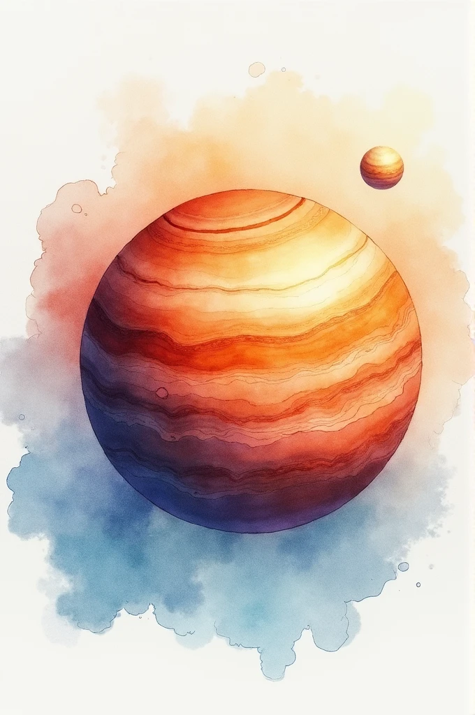 Watercolour drawing of Planet Venus