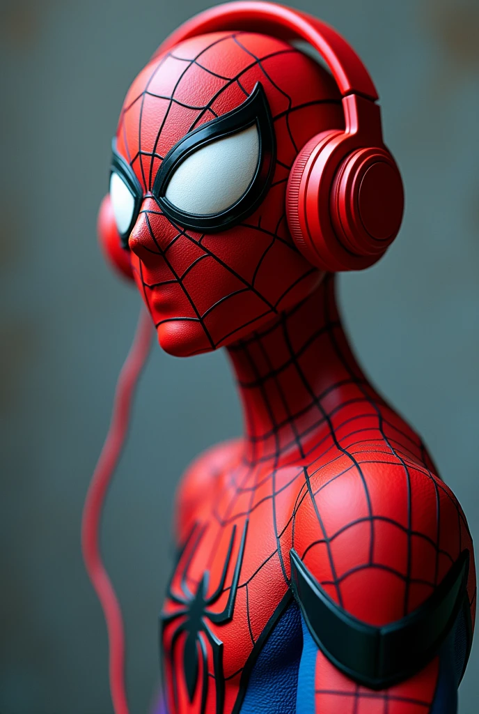 homem aranha escultado musica no red fone Retro comic style artwork, perfect composition,hyperrealistic,super detailed,high quality,sharp focus,studio photo,intricate details,highly detailed