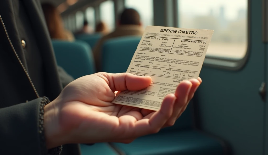 Train ticket in my hand