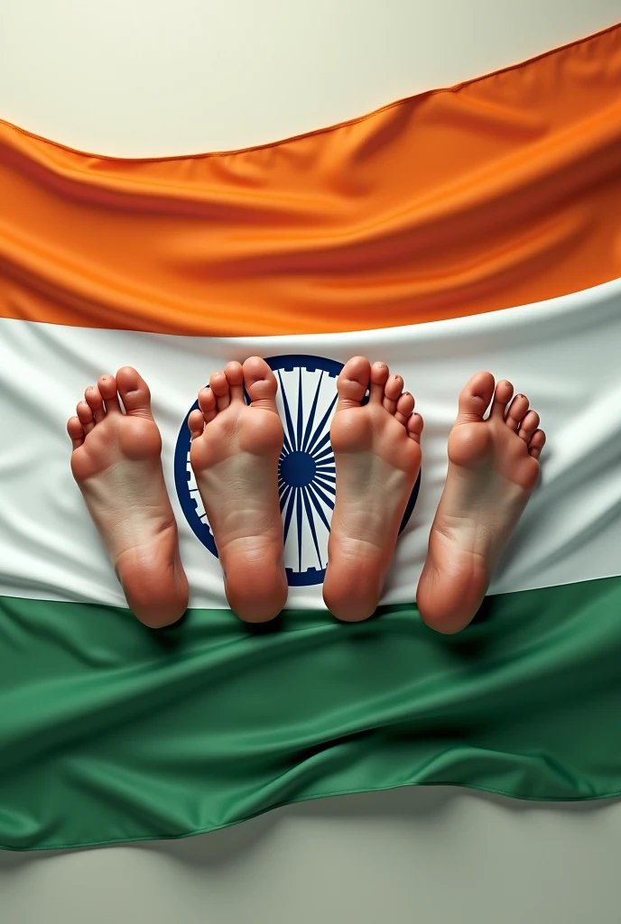 Four foot on Indian flag