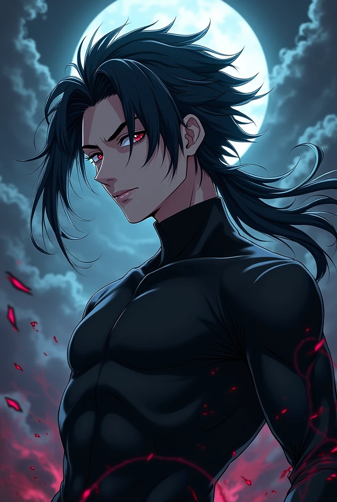 Anime character with powers of darkness His haircut is the mullet