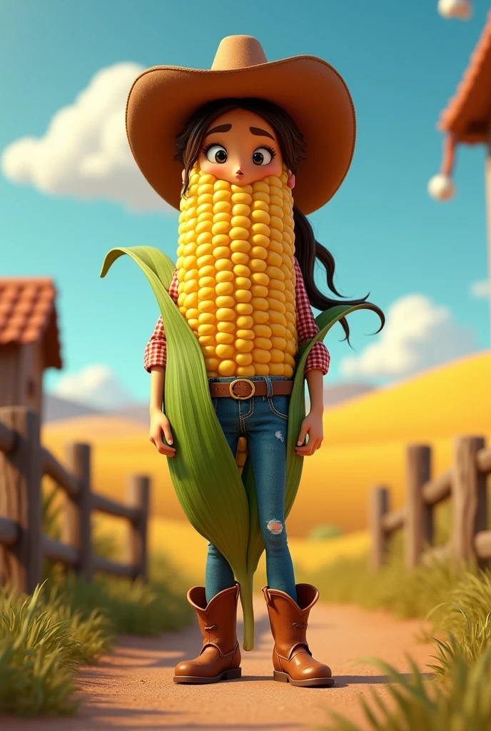 Cowgirl Animated Corncob