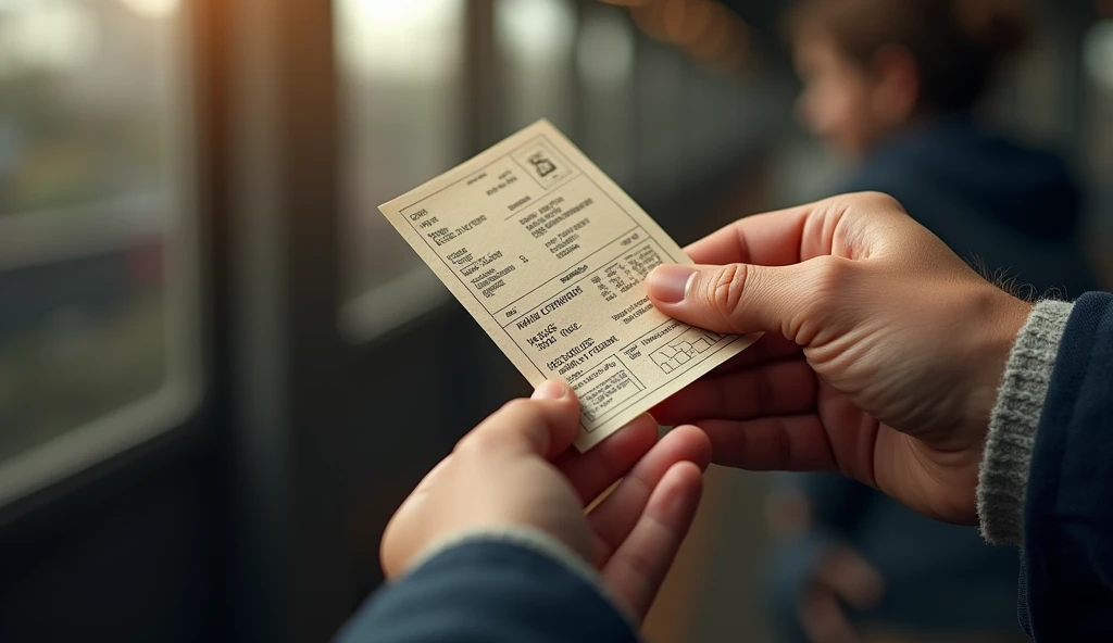 Train ticket in my hand