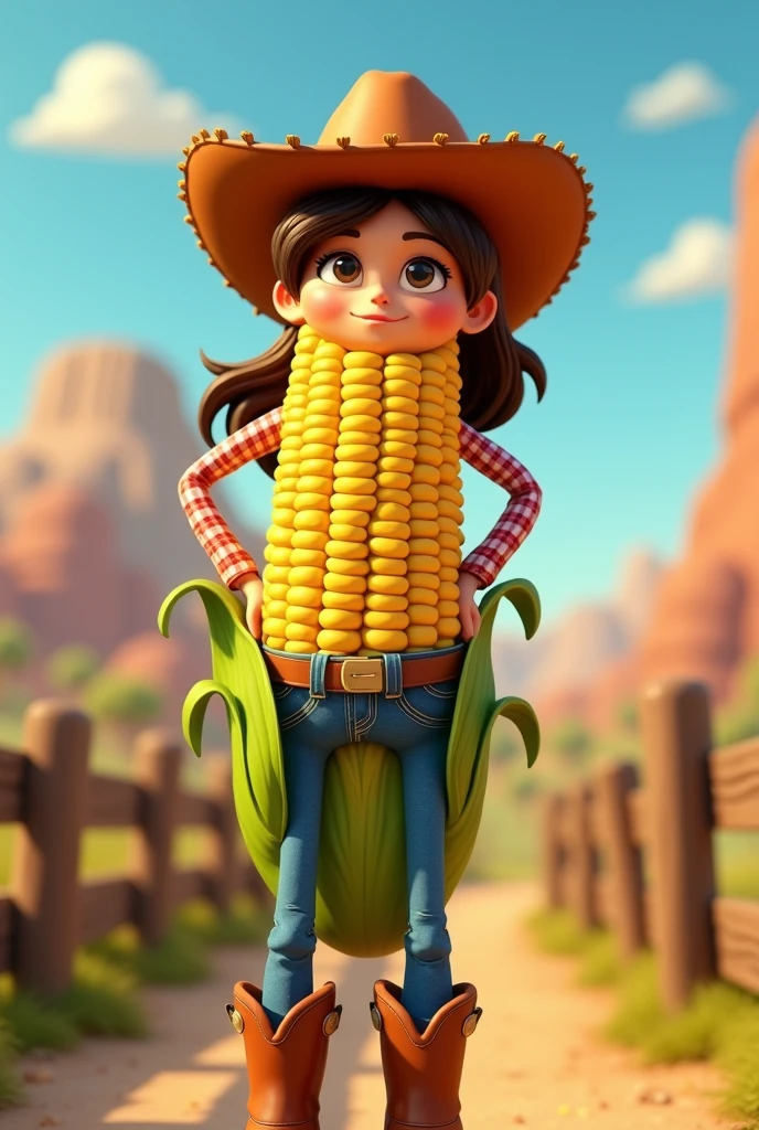Cowgirl Animated Corncob