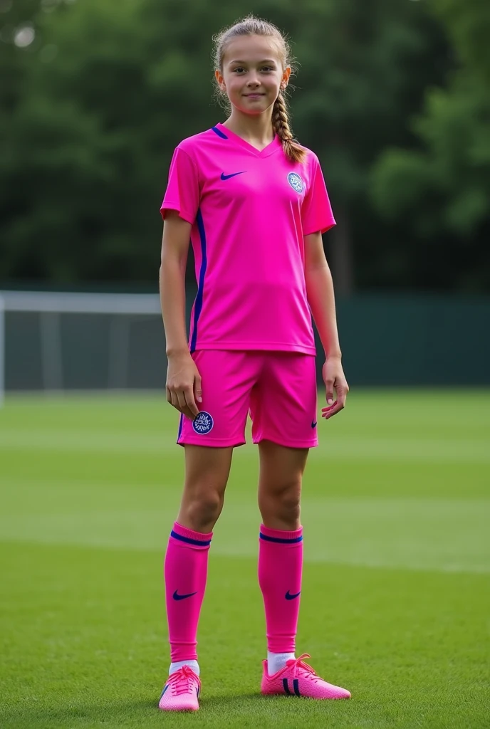 Uniforme de fútbol ⚽ completo de color rosado con morado