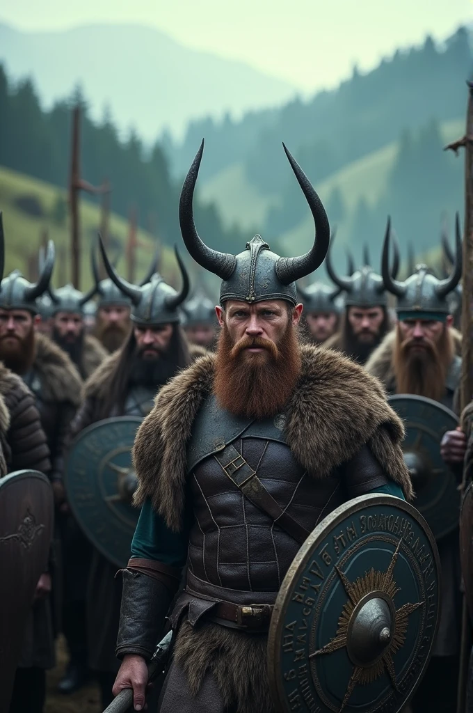Create a photo of an viking army