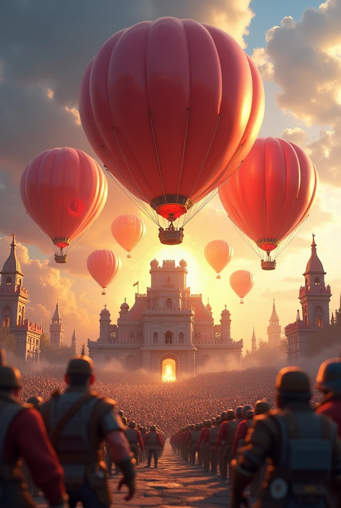 53 ballons troops in clash of clans attacked on townhall 