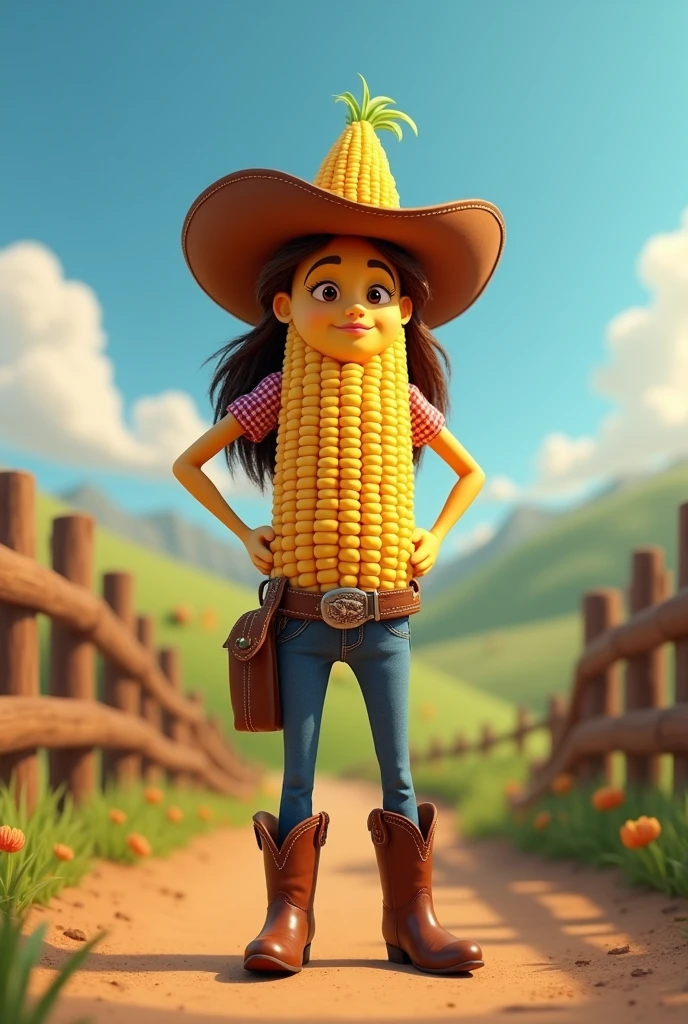 Cowgirl Animated Corncob