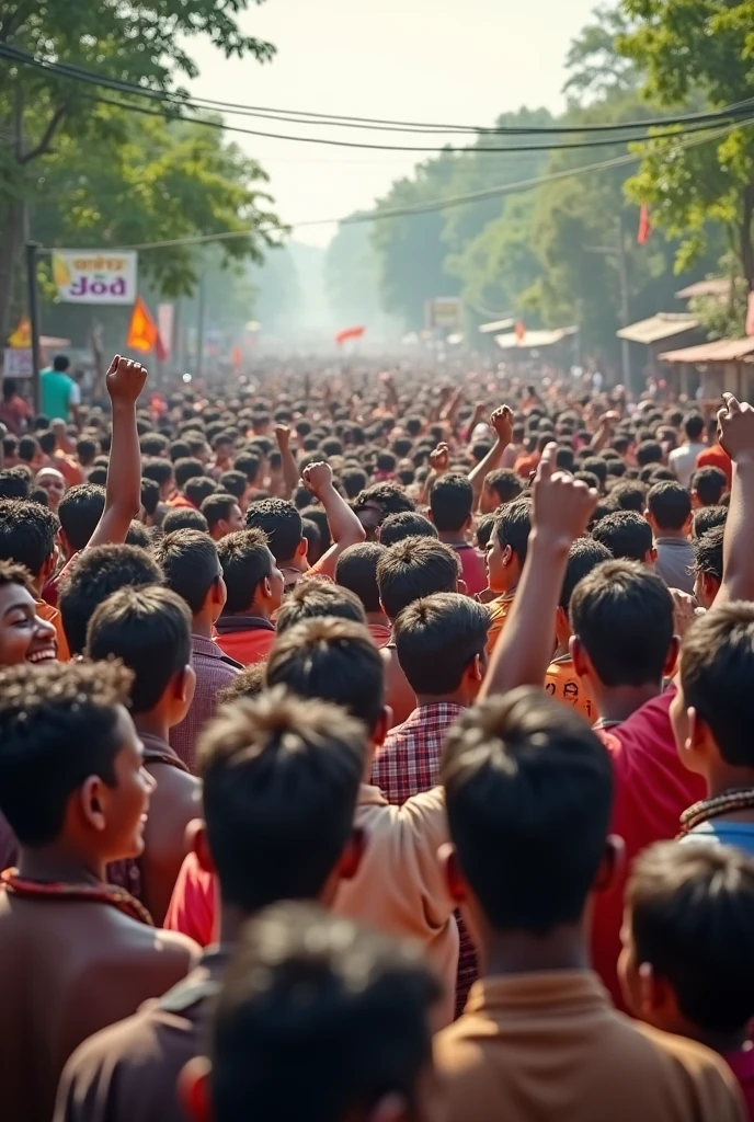 People flooding in village of Bangladesh for jio politics 