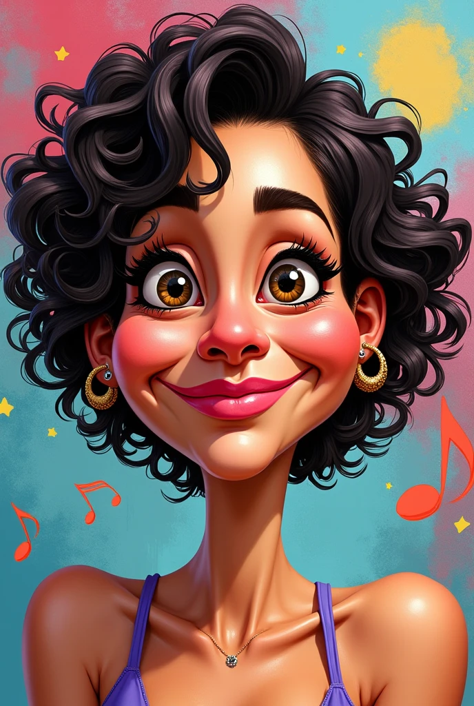 Caricature of the singer Tini