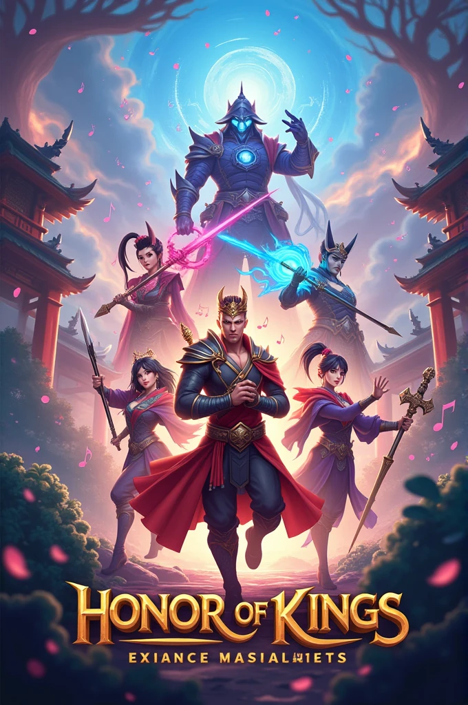 Create a thumbnail for Youtube about music to play Honor of Kings 