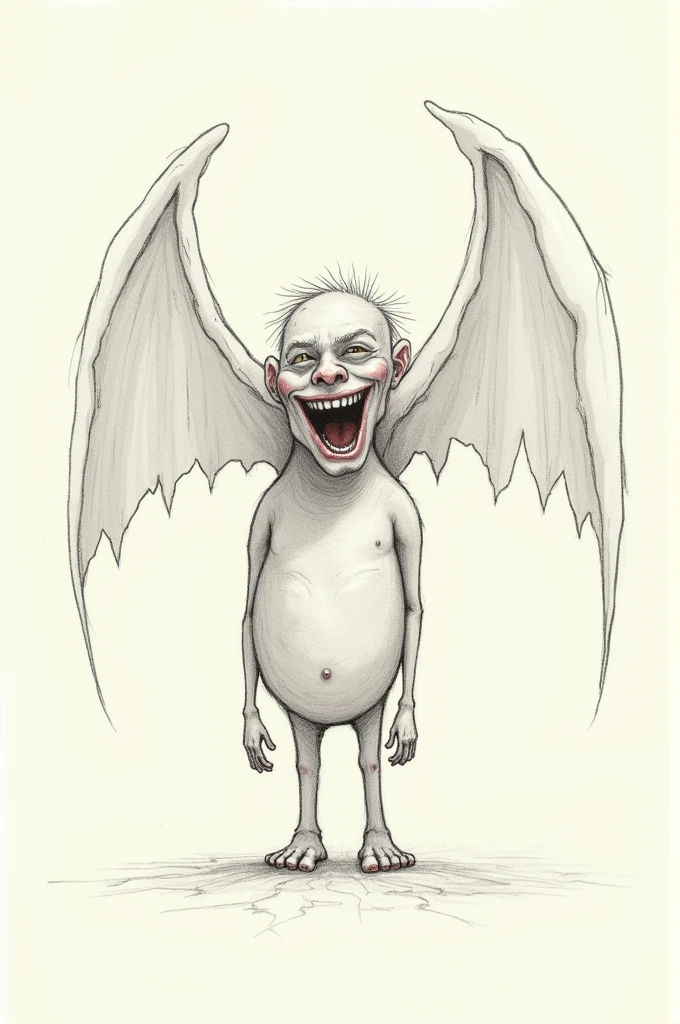 an ugly, poorly done artistic drawing of an angel