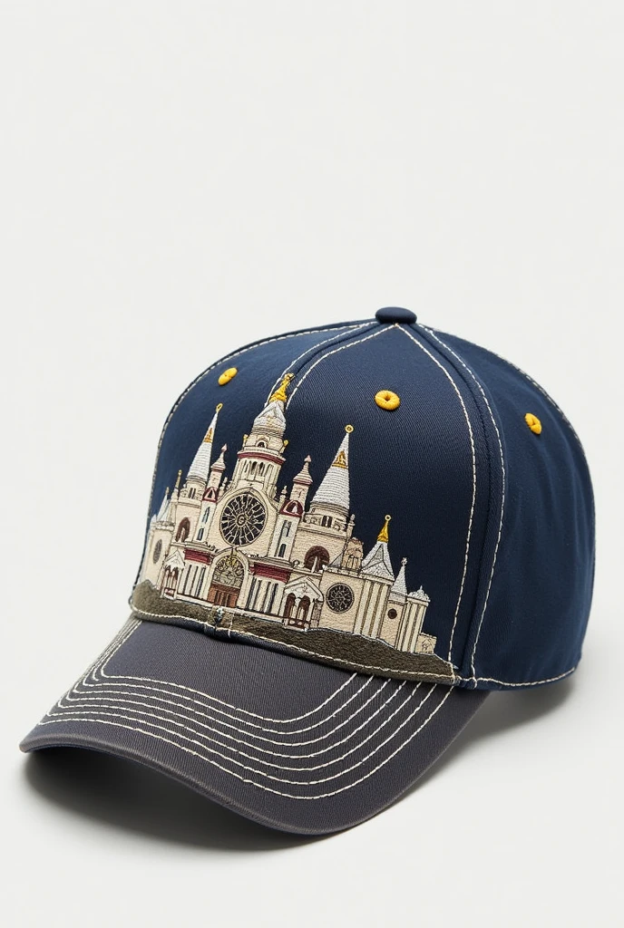 Baseball hat, statue of notre dame marseille, embroidered