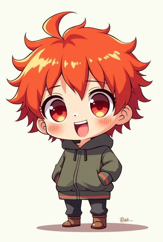 Fais moi un chibi roux humain manga