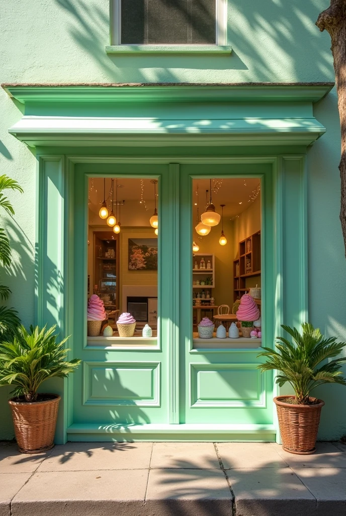 The Best Icecream store pastel green, instagram feed photo background
