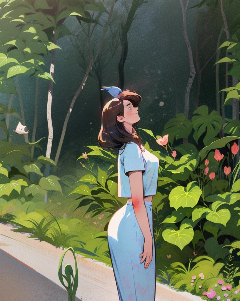 20 years old female, potrait, Illustration by Jon Klassen, irene red velvet