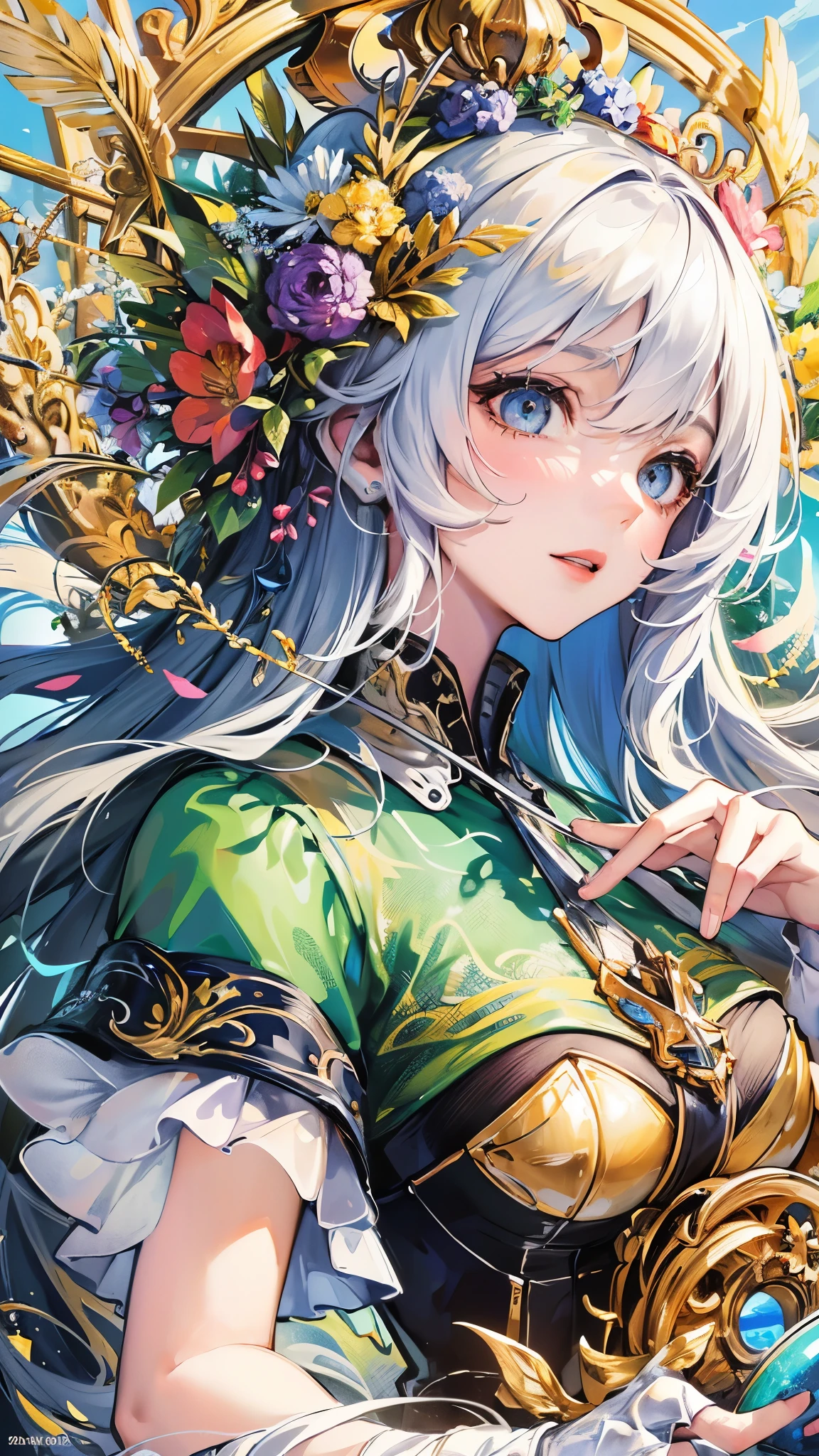 ((Highest quality)),(Ultra-high resolution),(Super detailed),(Detailed Description),((The best CG)),(masterpiece),Highly detailed art,(Art with precise detail:1.5), Like a little bird, Gentle Eyes, mutter, spring, Wind, Kindness, sun, Intensity, Amusement, Light steps, Looking Ahead, Adorable, crop, happiness