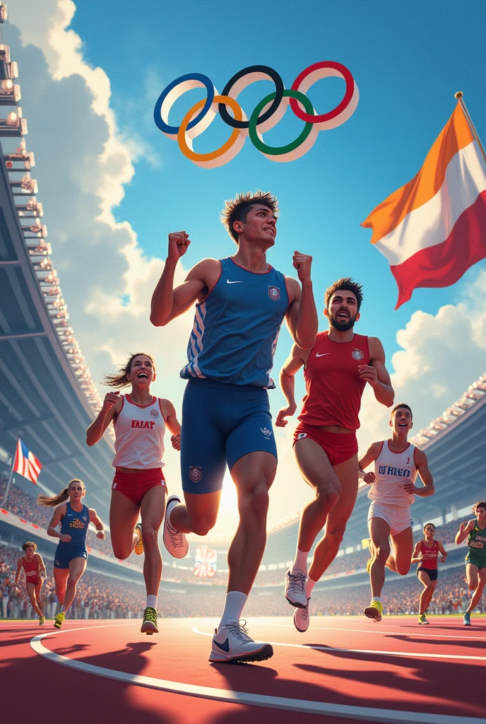 Create me an image that says the Olympic Games