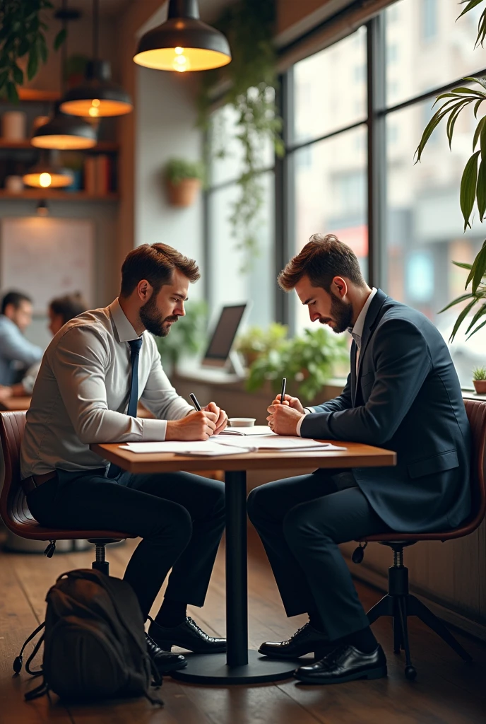 Two employees dedicated to consulting work and a bum who doesn't want anything