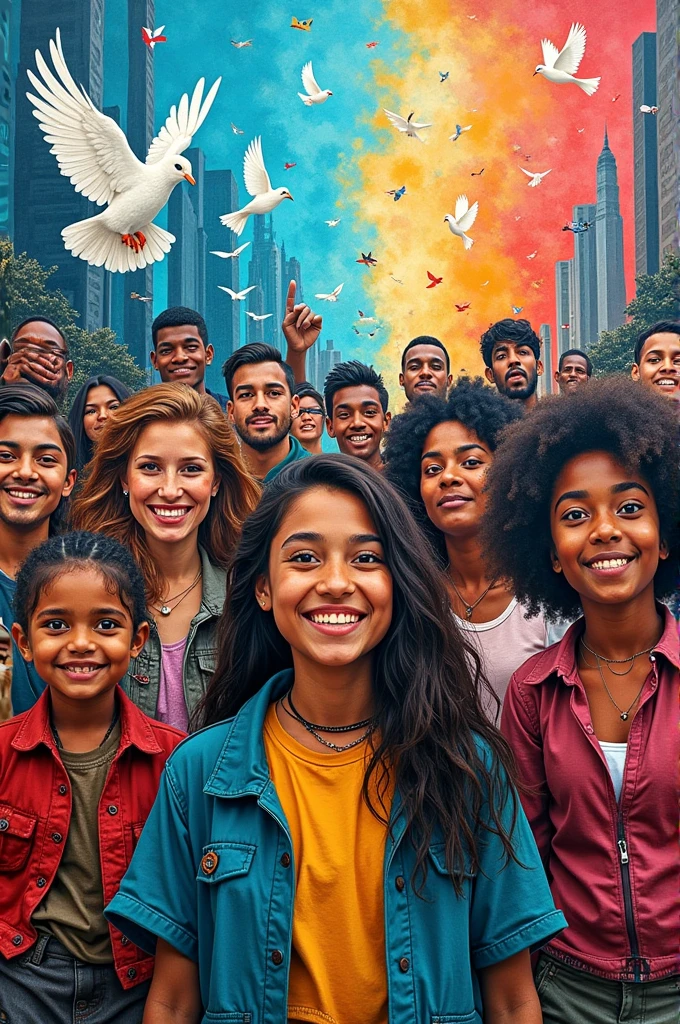 peace mural,youth,freedom and human rights