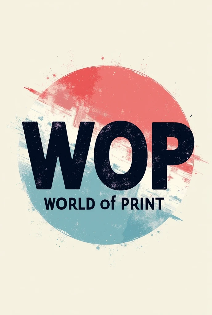 Create an image that serves as a company logo. I want this logo to have the letters WOP and something illustrative regarding your business idea., which consists of the sale of printed sweaters and also providing the printing service, Under the acronym WOP you can place the phrase, since these acronyms mean: world of print. It integrates ideas and gives a worthy image for a business logo that covers everything mentioned above.