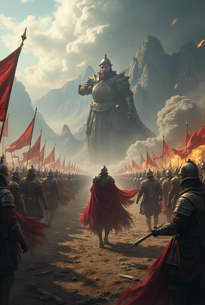 Create an image on music to play Honor of Kings in an epic battle